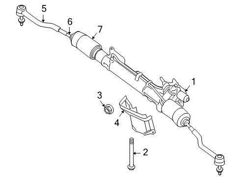 2012 Nissan Altima Steering Column & Wheel, Steering Gear & Linkage Gear & Linkage Diagram for 49001-JA00B