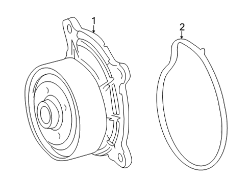 2022 Lexus NX350 Water Pump PUMP ASSY, WATER Diagram for 16100-25030