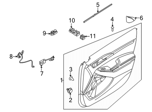 2021 Kia Seltos Mirrors Lamp Assembly-Front Door Diagram for 92930Q5010