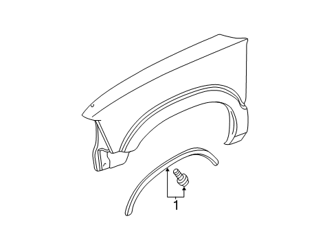 2004 Chevrolet Trailblazer EXT Exterior Trim - Fender Nameplate Diagram for 15174557