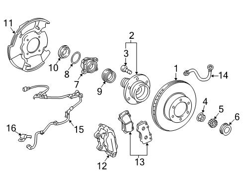 2020 Toyota Tacoma Anti-Lock Brakes ABS Control Unit Diagram for 44050-04280
