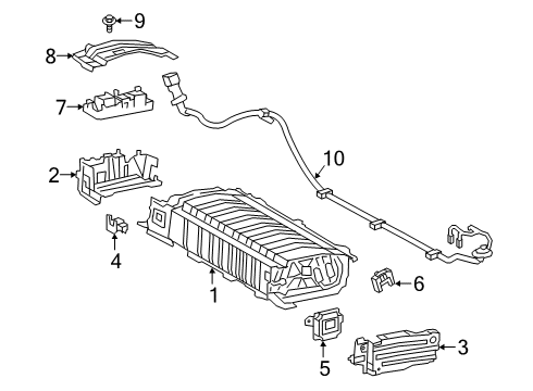 2022 Toyota Corolla Battery Battery Cable Diagram for 821H1-12010