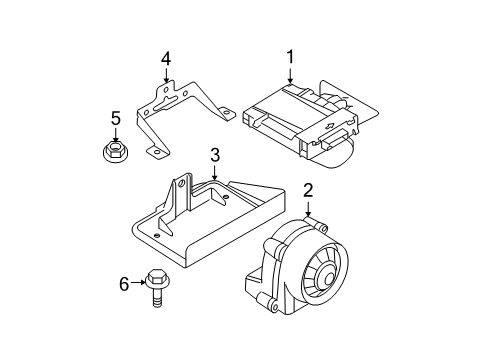 2008 BMW 335i Anti-Theft Components Alarm Control Unit Diagram for 65776989713