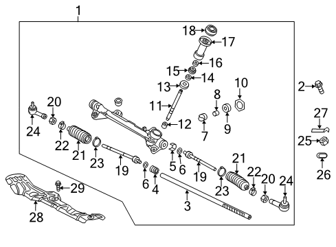 2018 Hyundai Ioniq Steering Column & Wheel, Steering Gear & Linkage Spring-Yoke Diagram for 57720-A6000