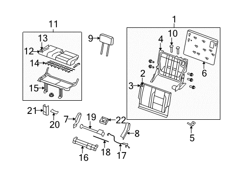 2010 Infiniti QX56 Third Row Seats Control Assembly Power Seat Diagram for 89071-ZQ30A