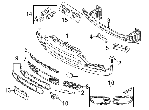2009 BMW X5 Parking Aid Locator, Bumper, Outer Left Diagram for 51117157987