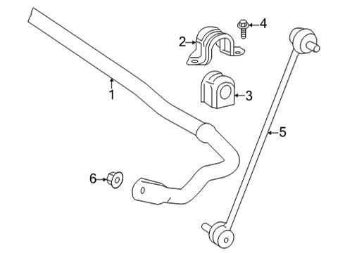 2022 Toyota Corolla Cross Stabilizer Bar & Components - Front Stabilizer Bar Diagram for 48811-0A080