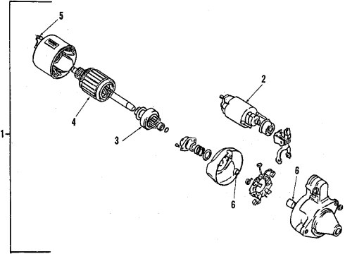 1989 Geo Metro Starter Starter Diagram for 91175987