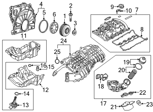 2019 BMW X4 Intake Manifold Cover, Acoustic Diagram for 11148581908