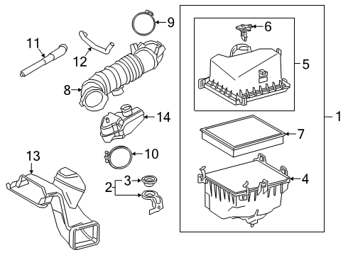 2019 Lexus ES350 Powertrain Control Vent Tube Diagram for 12262-31190