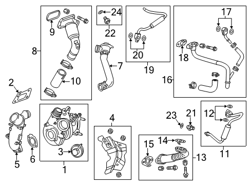 2015 Cadillac XTS Turbocharger Air Inlet Tube Diagram for 12656484