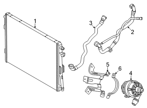 2022 BMW 230i Intercooler HOSE, RADIATOR Diagram for 17128654862