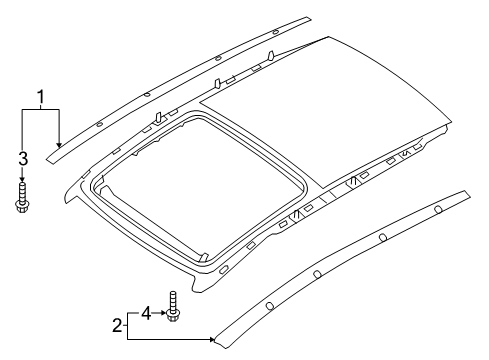 2017 Kia Sportage Exterior Trim - Roof Clip-Side Molding Diagram for 81649-D9000