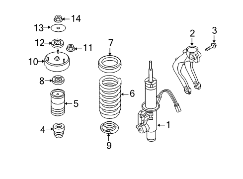 2010 BMW X5 Struts & Components - Front Front Right Suspension Strut Diagram for 37116794534