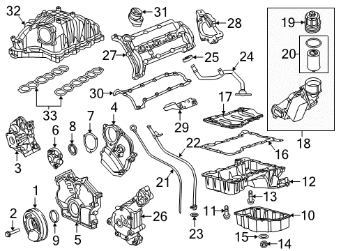 2018 Jeep Grand Cherokee Filters Air Cleaner Diagram for 53010798AD