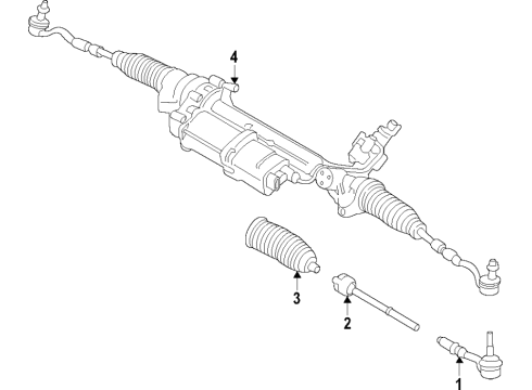 2020 BMW X3 Steering Column & Wheel, Steering Gear & Linkage RIGHT TIE ROD Diagram for 32109500958