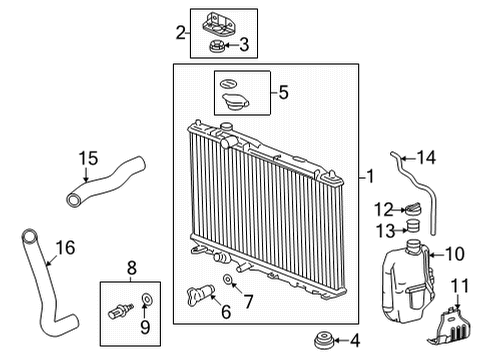 2022 Honda Civic Radiator & Components HOSE, WATER (LOWER) Diagram for 19502-64S-A00