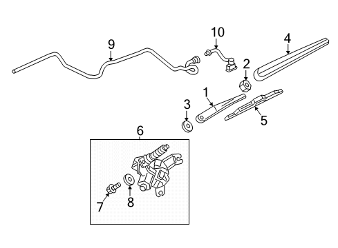 2021 GMC Terrain Wipers Washer Hose Diagram for 84139346