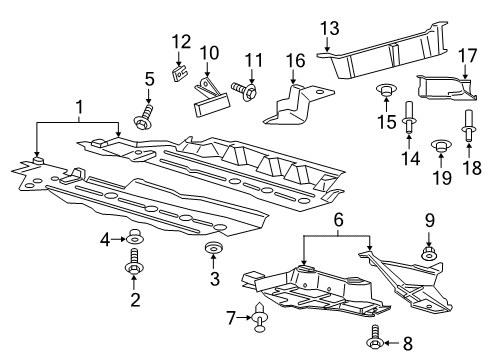 2016 Ford Edge Pillars, Rocker & Floor - Under Cover & Splash Shields Deflector Shield Diagram for FT4Z-5811778-D