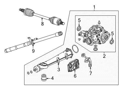 2022 Chevrolet Equinox Axle & Differential - Rear Harness Diagram for 84916461