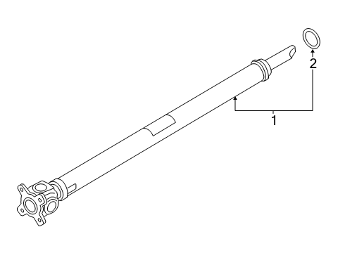 2022 BMW M8 Drive Shaft - Front DRIVE SHAFT AUTOMATIC TRANSM Diagram for 26107855833