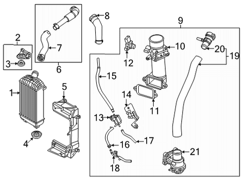 2022 Hyundai Santa Cruz Intercooler Bolt Diagram for 1140506286K