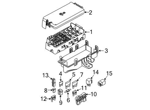 2014 Ford Mustang Fuse & Relay, Fuse Box Circuit Breaker Diagram for BR3Z-14526-AA