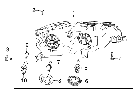 2021 Nissan Altima Headlamps Headlamp Assembly-Driver Side Diagram for 26060-6CA5B
