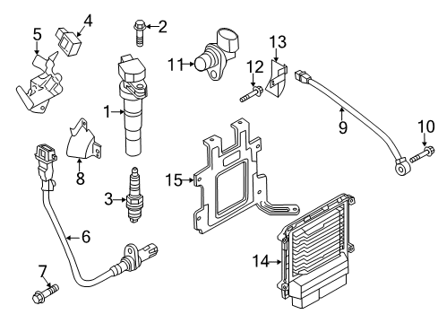 2012 Kia Sportage Powertrain Control Engine Computer Diagram for 391072G691