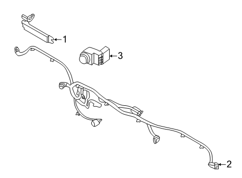 2020 Kia K900 Electrical Components - Rear Bumper Wiring Harness-Rr Bu Diagram for 91881J6031