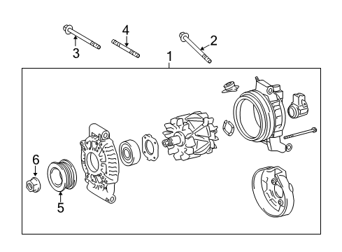 2020 Toyota Land Cruiser Alternator Alternator Diagram for 27060-38140