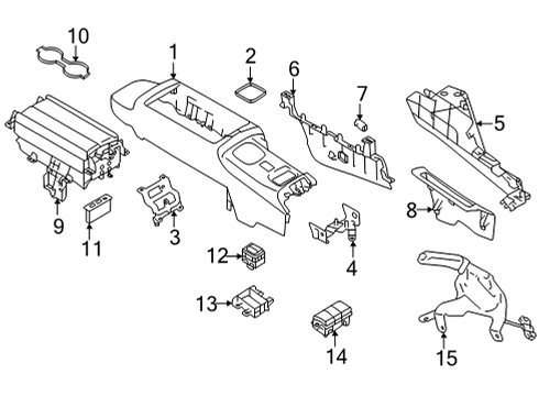 2022 Toyota GR86 Center Console Shift Boot Screw Diagram for SU003-02919