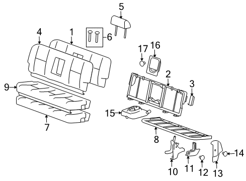 2012 Chevrolet Silverado 1500 Rear Seat Components Plug-Lift Gate Inner Panel Access Hole *Light Ttnum Diagram for 15941723