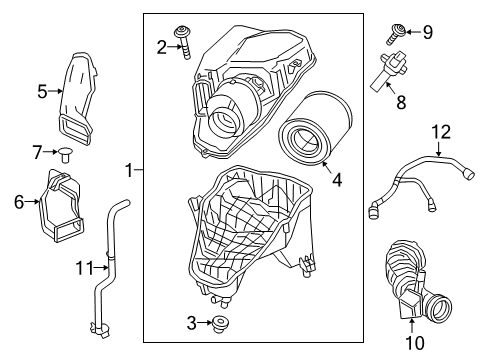 2019 Chevrolet Cruze Filters Outlet Duct Diagram for 42500890