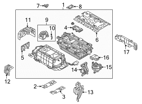 2016 Hyundai Sonata Battery Battery Management System Diagram for 37513-E6610