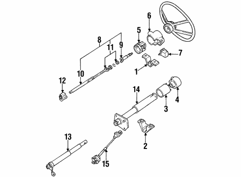 1994 Chevrolet Blazer Steering Column, Steering Wheel & Trim, Housing & Components, Shaft & Internal Components, Shroud, Switches & Levers Lever Kit, Manual Transmission Control (Includes Lever, Boot, Instrument Sht) Diagram for 12376615