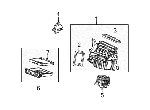 2012 Acura TSX Blower Motor & Fan Blower Sub-Assembly Diagram for 79305-TL1-G01