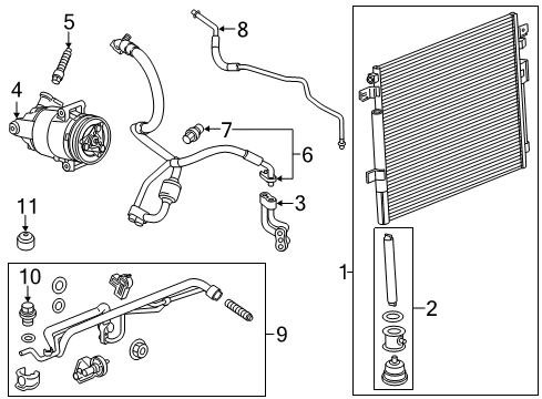 2017 Chevrolet Colorado Air Conditioner Liquid Line Diagram for 84586760