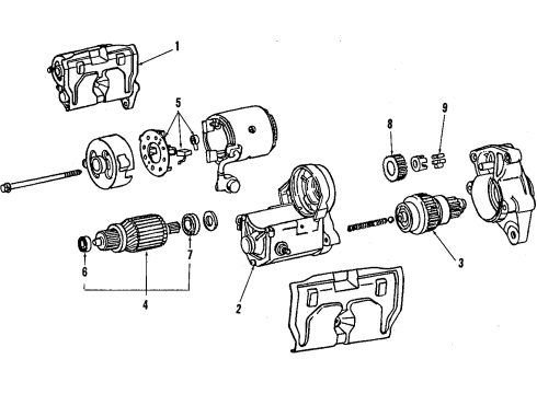 1991 Toyota MR2 Starter Starter Diagram for 28100-74060