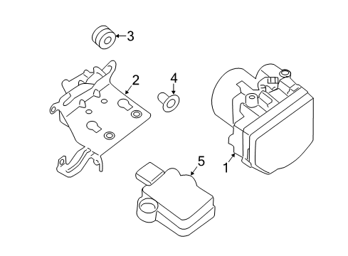 2016 Infiniti QX60 Anti-Lock Brakes ACTUATOR Assembly - Anti SKID Diagram for 47660-9NF4B