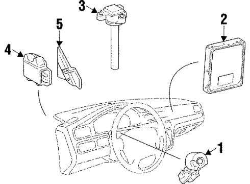 1996 Toyota Paseo Ignition System Ignition Coil Diagram for 90919-02213