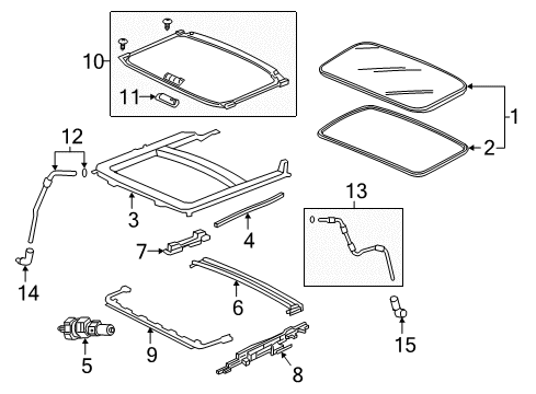 2021 Honda CR-V Sunroof Motor Assy., Sunroof Diagram for 70450-TLA-A01