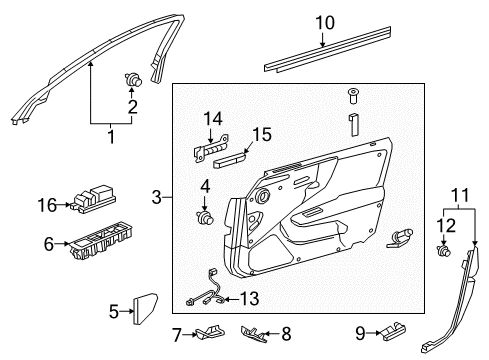 2019 Lexus LS500h Mirrors Mirror Outer, RH Diagram for 87931-11080