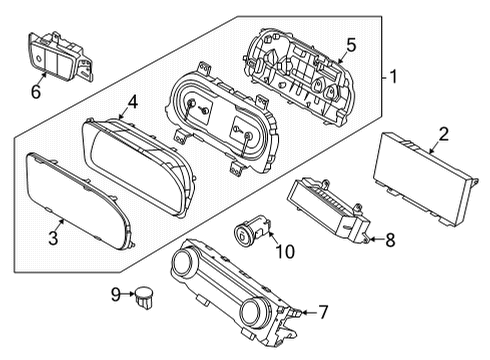 2022 Hyundai Santa Cruz Cluster & Switches CONTROL ASSY-HEATER Diagram for 97250-CW300-RET