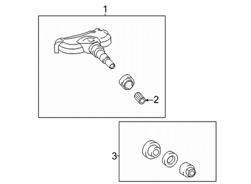 2022 Toyota Sienna Tire Pressure Monitoring Tire Pressure Sensor Diagram for 42607-0E030