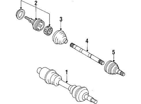 1996 Chevrolet Corsica Drive Axles - Front Front Wheel Drive Shaft Kit Diagram for 26051148