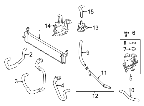 2013 Lexus ES300h Inverter Cooling Components Hose Diagram for G9227-06010