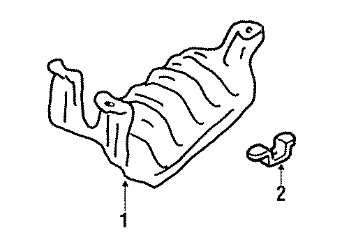 1991 Toyota Tercel Exhaust Components Catalytic Converter Assembly Diagram for 18450-16420