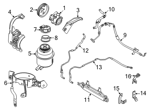2019 Ram ProMaster City P/S Pump & Hoses, Steering Gear & Linkage Bracket-Power Steering Hose Diagram for 68261770AA