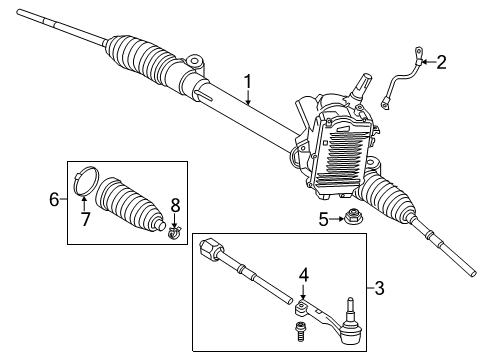 2020 BMW i3s Steering Column & Wheel, Steering Gear & Linkage Steering Linkage Left Tie Rod Diagram for 32216851409